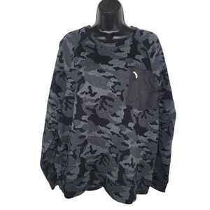 Express Men's Black Camouflage Camo   Sweatshirt Size XL